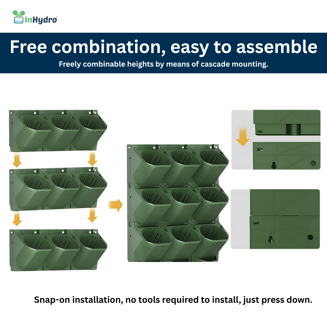 Illustration of Wall Mount Green Wall Gardening Systems