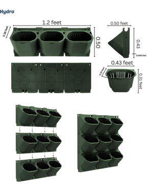 Hydroponics Vertical Wall Garden by INHYDRO – Compact, Eco-Friendly Urban Farming System