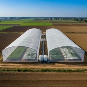 INHYDRO Cable Purlin Shade Net House | Low-Cost & MIDH Subsidy Ready