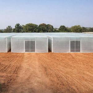 INHYDRO Cable Purlin Shade Net House | Low-Cost & MIDH Subsidy Ready