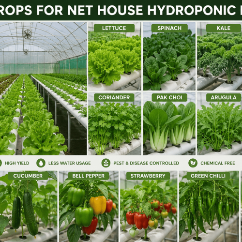 Best crops for net house farming grown in a controlled environment