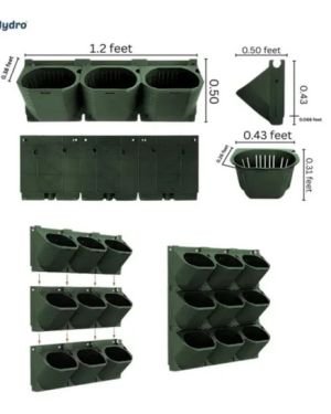 Hydroponics Vertical Wall Garden Panel by INHYDRO – Compact, Eco-Friendly Urban Farming System
