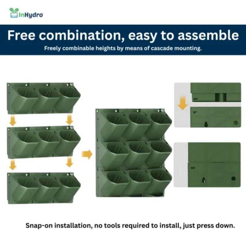 INHYDRO panels snapping together in a cascade to build any height